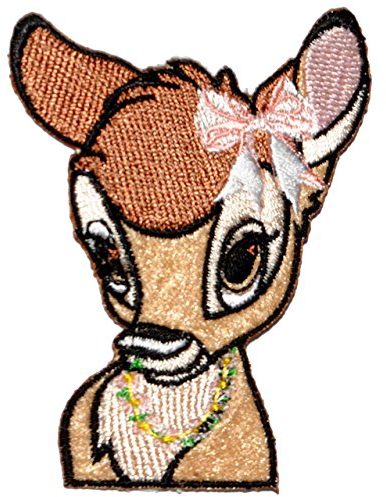alles-meine.de GmbH - Disney Bügelbild - Reh Bambi - 6,1 cm x 7,8 cm - Aufnäher Applikation - Rehe/Hirsch - Gestickter Flicken - Kind - Tier - Patch