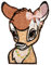 alles-meine.de GmbH - Disney Bügelbild - Reh Bambi - 6,1 cm x 7,8 cm - Aufnäher Applikation - Rehe/Hirsch - Gestickter Flicken - Kind - Tier - Patch