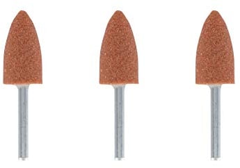 Dremel 952 Korund-Schleifspitze - Zubehörsatz für Multifunktionswerkzeug mit 3 Schleifspitzen 9,5mm zum Schärfen, Glätten und Schleifen von Metall, Gussteile, Schweißverbindungen, Nieten und Rost