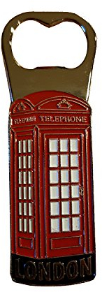 Telephone Box Metal Bottle Opener Magnet London Souvenir / British Phone Box / Telephone Booth Bottle Opener - Quality Red Metal London Icon Deécapsuleur / Apribottiglie / Flaschenöffner / Abrebotellas Custom Collection