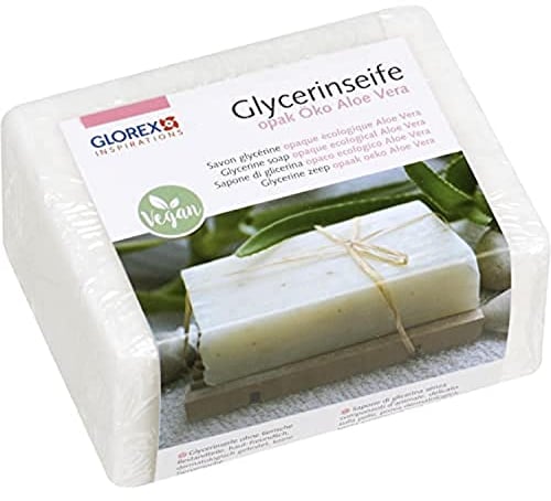 Glorex 6 1600 162 GmbH Glycerin-Seife Öko 1500g mit Aloe Vera transparent