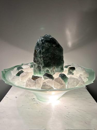Zimmerbrunnen Delia Aventurin mit Beleuchtung (Schalenfarbe: Grün)