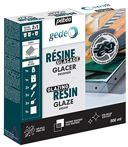 Pébéo Kit résine de glaçage 300 ml Transparente