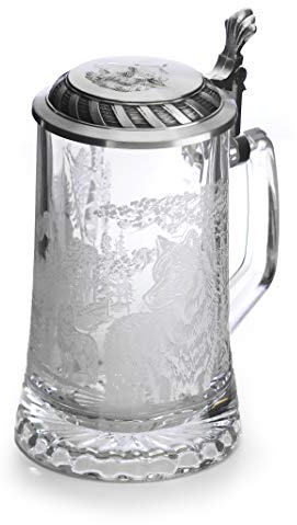 Artina Jennerwein Chope à bière Loup, Height-18 cm. 500 ML.