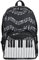 PUNK Oxford-Rucksack mit Musiknoten-Druck für die Schule, stilvoller Kunstrucksack, Reiseumhängetasche Keyboard black