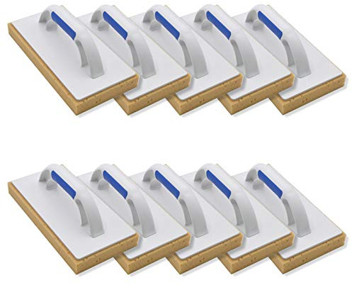 DEWEPRO® Lot de 10 planches à laver pour carrelage avec support éponge de 30 mm 280 x 140 mm