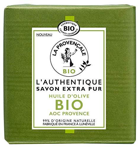 La Provençale – L'Authentique Savon Extra Pur - Huile d’Olive Bio AOC Provence – Pour Tous Types de Peaux, Même Sensibles – 100 g