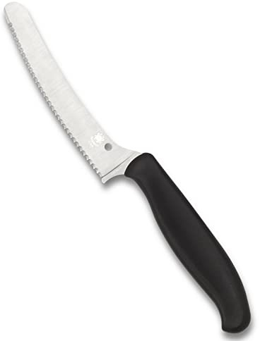 Spyderco Z-Cut Punta Roma – Mango: Polipropileno Acero: CTS BD1N – Filo: Liso | 21,9 cm Gesamtlänge, 10,9 cm CTS BD1N Stahlklinge, schwarz, Griff aus Polypropylen, vollflächiges Mahlen