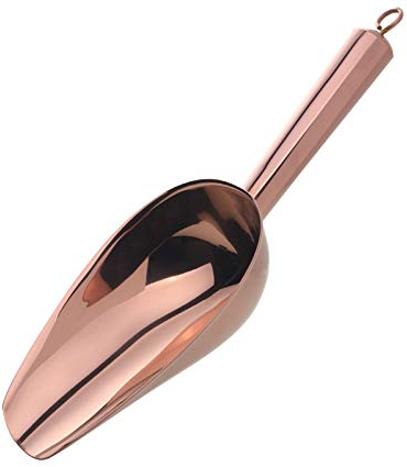 Meisha Edelstahl Eisschaufel, kleine verdickte Metall Food Candy Schaufel für Kitchen Bar Party Hochzeit, Schwerlast, Spiegel Finish - Roségold