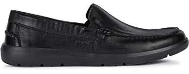 Geox Uomo U Leitan E Mocassini Uomo, Nero (Black), 42 EU
