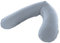 Theraline Das Original Schwangerschaftskissen & Stillkissen 190cm – Seitenschläferkissen Stillkissen Perlen – inkl Stillkissenbezug Melange blau-grau Bambus Kollektion