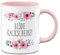 Tassenbrennerei Tasse mit Spruch Blöde Kackscheiße blumig - Kaffeetasse lustig - Spülmaschinenfest (Rosa)