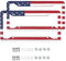 SEANATIVE USA-Flagge Druck Amerikanische Nummernschild-Rahmen Auto Front Tag für die meisten Fahrzeuge Dekorativ Wasserdicht Rostfrei Aluminium Kennzeichenhalter 2 Packungen