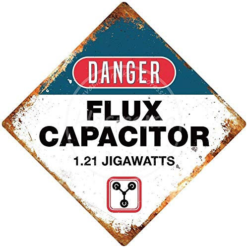 Keviewly Danger Flux Kondensator Blechschild Vintage Eisen Malerei Wand Deko Trend Beliebtes Poster Handmade Art für Bar Cafe Store Home Garage