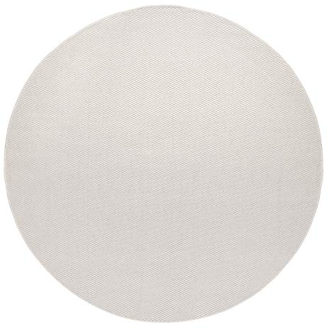 Paco Home Outdoor Teppich für Terrasse Balkon & Garten Flachgewebe Sisaloptik Modern Einfarbig Meliert Wetterfest Pflegeleicht, Grösse:200 cm Rund, Farbe:Elfenbein