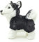 Uni-Toys - Husky Welpe schwarz, stehend (ohne Leine) - 21 cm (Länge) - Plüsch-Hund - Plüschtier, Kuscheltier