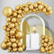 Larber 100 Stück Gold Luftballons Girlande Kit, Luftballons Geburtstag Hochzeit Gold Ballon Girlande Bogen aus Extra Dickem Metallic für Geburtstag Hochzeit Weihnachten Goldthema Party Deko