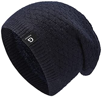Wintermütze Mütze warm klassisches Design weich S535 Winter Strickmützen Herren Damen Outdoor Warme Verdickung Plus Samt Lose Wintermütze Skullies Marke Winter Grobstrick Mütze Fleecefutter Warm