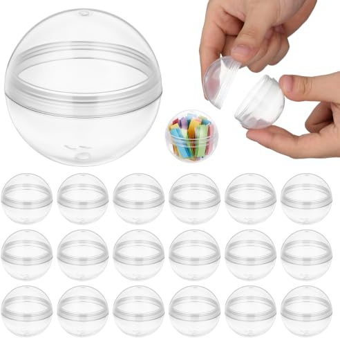 Healifty 50 Klare Kunststoffkugeln Zum BefüLlen Transparente Kugeln FüR DIY Basteln Geschenkverpackung Osterparty Kinderparty Schulpreise Wiederverwendbare Leere BäLle