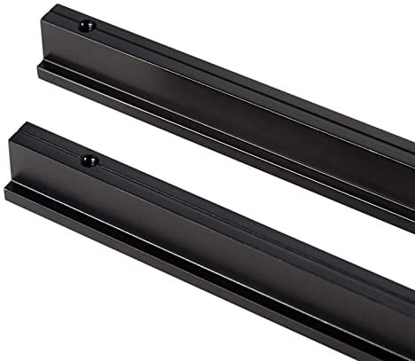 Qrity 2 Stück Aluminiumlegierung Möbelgriff Stangengriff Gesamtlänge 600 mm Küchengriff Schrankgriffe Schubladengriffe, Schwarz