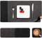 Myir JUN Tischsets Abwaschbar Leder und Untersetzer, Doppelseitigen Platzset 6er Set rutschfest Platzdeckchen Leder Kunstleder Tischset (Grau Schwarz, 6er Set)
