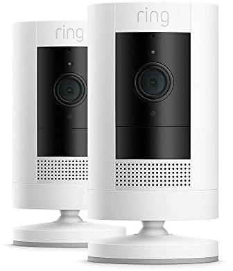 Ring Außenkamera Akku (Stick Up Cam Battery) | Überwachungskamera aussen mit 1080p-HD-Video, WLAN, witterungsbeständig, geeignet für Haus & Grundstück, Alexa-kompatible Sicherheitskamera | 2 Kameras