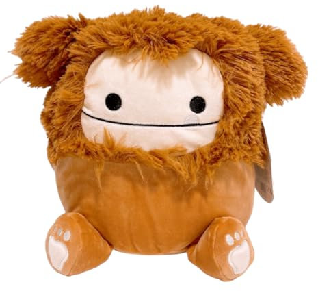 Squishmallows Offizielles Kellytoy Bigfoot Squad Plüschtier (20,3 cm Benny The Brown Bigfoot), Mehrfarbig