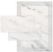 Briefpapier-Set 250 Druckerpapier DIN A4 + 250 Umschläge DIN-lang haftklebend Marmor grau Marmoriertes Papier beidseitig beschriftbar bedruckbar für Einladung Briefpost Firmenpost Urkunde