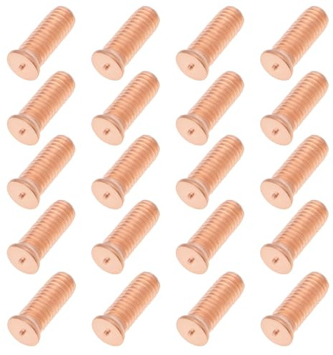 YINETTECH 200Pcs M6x16 Acciaio Al Carbonio Placcato Rame Stud Saldatura Spot Placcato Rame Vite di Saldatura Punto di Saldatura Chiodo Bullone o Condensatore di Scarico