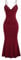 GORGLITTER Women's Lace Ruched Spaghetti Straps Bodycon Maxi Dresses Cocktail Party Pencil Long Dress Evening Gowns Red M