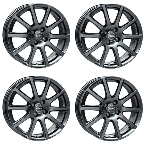 4x Rial Felgen Alufelgen Milano 7.0Jx17 ET44 4x100 titanium kompatibel mit OPEL Adam Agila B Corsa Meriva