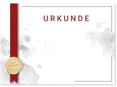 TypeStoff Urkunde Blanko für Gelegenheiten wie Auszeichnung, Belobigung und Jubiläum, privat, im Beruf oder im Verein - 5 Stück - MP-01502-05