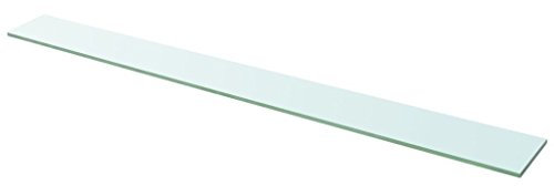 Iiaky Regalboden Glas Transparent 110 cm x 12 cm Glasplatte Tisch Schminktisch Unterlage