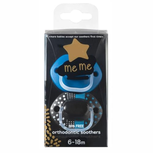 2 x Tommee Tippee Me Me Dummy & Soothers | Symmetrical Orthodontic Design & BPA-Free, Reversible, Silicone Teat - Acceptance Guaranteed | for Baby, Child & Toddler - 6-18 Months