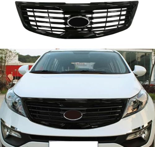 LVTFCO Auto Front Kühlergrill für KIA Sportage R 2011-2014, Vorderer Stoßstangen Oberer Zentraler Kühlergrill Kühlergrill Stoßstange von Autos Zubehör