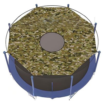 Kaxenig Couvre-Ombres De Trampoline, Couverture De Tente De Trampoline, Bâche Imperméable Et Anti-UV avec Toit D'ombrage, pour Aire De Jeux, Jardin