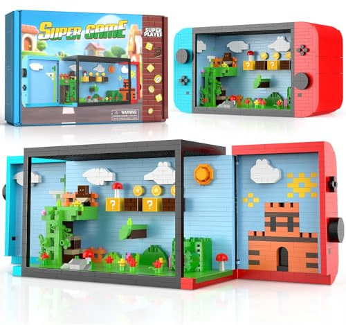 Vziimo Super Player Game Building Sets,Cool Building Blocks Kits for Adults, Openable and Closed 3D Anime Scene Model Creative Idea Gift for Teens 14+ (1528 Pieces)