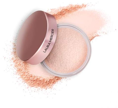 Laura Mercier Durchscheinendes loses Pulver, 24 Stunden Helligkeitskontrolle, angereichert mit Vitamin C und E, weiches mattes Finish, für normale bis fettige Haut, 4 Töne für praktisch alle Töne