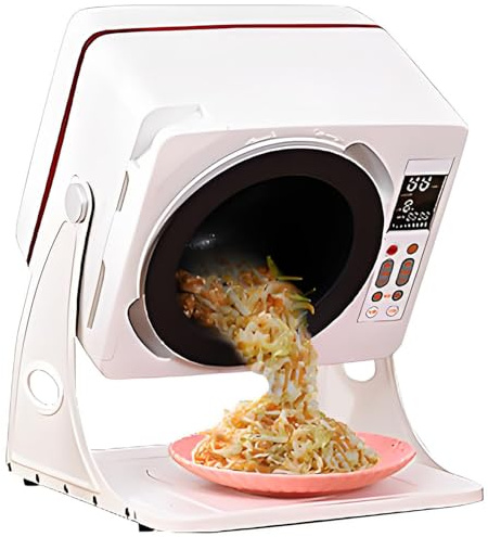 Automatic Cooking Machine That Stirs 6L Multi-Angle Tilt,15-30 RPM Speed,Non-Stick Titanium Pot,One-Touch Self-Clean,2500W Multi-Function Stir-Fry Machine for Noodles/Rice/Veggies