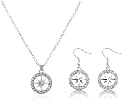 Beyitoria Stray Merch Schmuck Set Halskette – For K. Pop Fans | Stray Merchandise Kette & Ohrringe mit Strass. Ideale Stray Gifts für Alltag & Party. Ein stylisches Stray Stuff