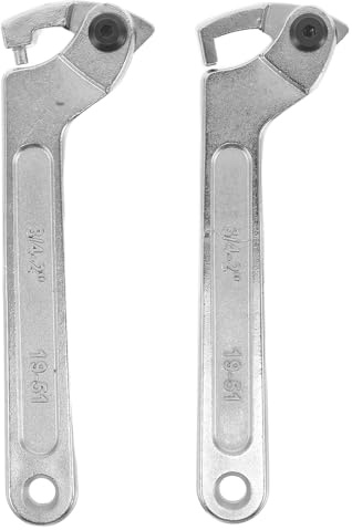 COHEALI 2PCS Water Meter Cap Removal Tool with Round and Square Hook Nut Wrench Portable Water Meter Cover Spanner Tightening and Loosening Plumbing Repair Tool