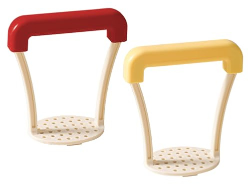 Vegetable Masher – Non Stick Bean Masher, Ergonomic Kitchen Tool, Dishwasher-Safe Anti-Slip Grip, 5.12 Inch Smasher | Press Avocado Potatoes Fruits Baking Cooking Utensils Kitchen Gadget