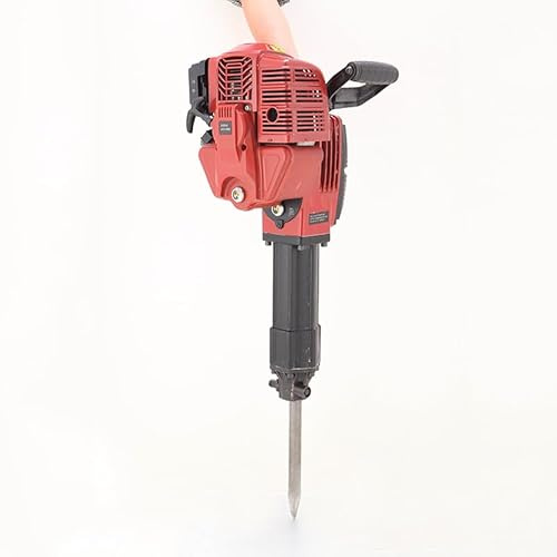 1700W Petrol Concrete Breaker 2 Stroke Jack Hammer Drill, Heavy Duty Demolition Hammer with 2 Chisels for Brick Rock Roadwork