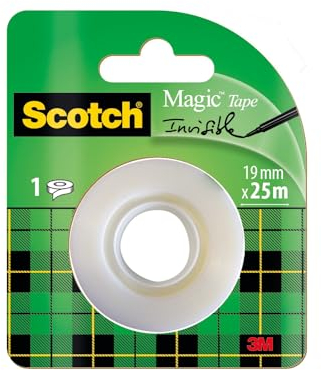 Scotch Ruban Magic - 1 Rouleau, 19 mm x 25 m - Idéal pour le Bureau et l'École