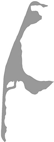 Samunshi® Sylt Aufkleber Insel in 8 Größen und 25 Farben (3,1x8cm grau)