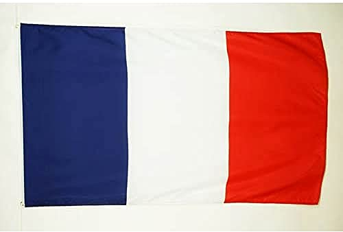 AZ FLAG - Drapeau France - 250x150 cm - Grand Drapeau Français 100% Polyester Avec Oeillets Métalliques Intégrés - Pavillon 300 g