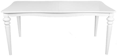 Casa Padrino Barock Esstisch Weiss ausziehbar 180-230 cm - Tisch