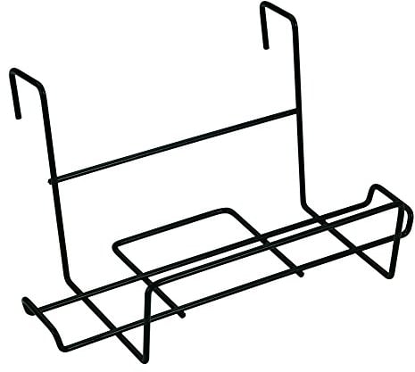 Supporto per fioriera acciaio plastificato nero 40x18 cm