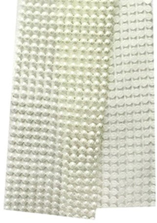 creativ home PERLEN TISCHBAND Beans. 11,5 x 150 cm. Kunststoffband in Perlenoptik Creme-Weiss