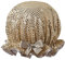 Dilly Daydream Sparkle Gold Shower Cap - Glitzy Sequin Fabric - Waterproof Lining - British Made - Adjustable - One Size Fits All - Machine Washable
